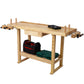 55-Inch Wood Workbench - Wooden Workbench for Garage Workshop and Home,with Bar Clamps Set 12 inch x 3inch Throat,Pack of 4 Livingsource