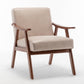 Accent Chair with Microfiber Upholstery and Solid Wood Frame, Classic Mid-Century Modern Living Room Furniture for Extra Seating, Light Camel Livingsource