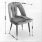 A&A Furniture,Akoya Collection Modern | Contemporary Velvet Upholstered Dining Chair with Nailheads and Gold Tipped Black Metal Legs, Orange，Set of 2 Livingsource