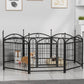 Dog Playpen Indoor 24 inch 8 Panels Metal Dog Pen Pet Dog Fence Outdoor Exercise Pen with Doors, Heavy Duty Dog Fence Puppy Pen for Large Medium Small Dogs Indoor Outdoor Foldable Pet Exercise Pen Livingsource