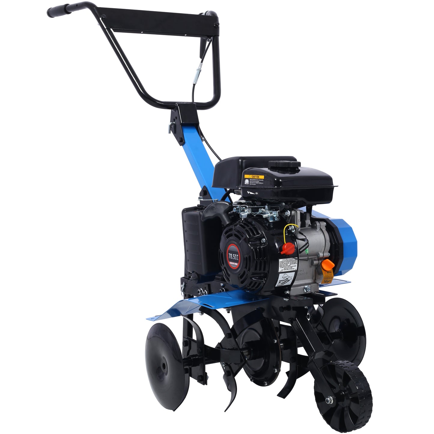 Gas-Powered 4-Cycle 2-in-1 Tiller and Cultivator,78.5cc with Handle 18IN TILL WIDTH,EPA complaint