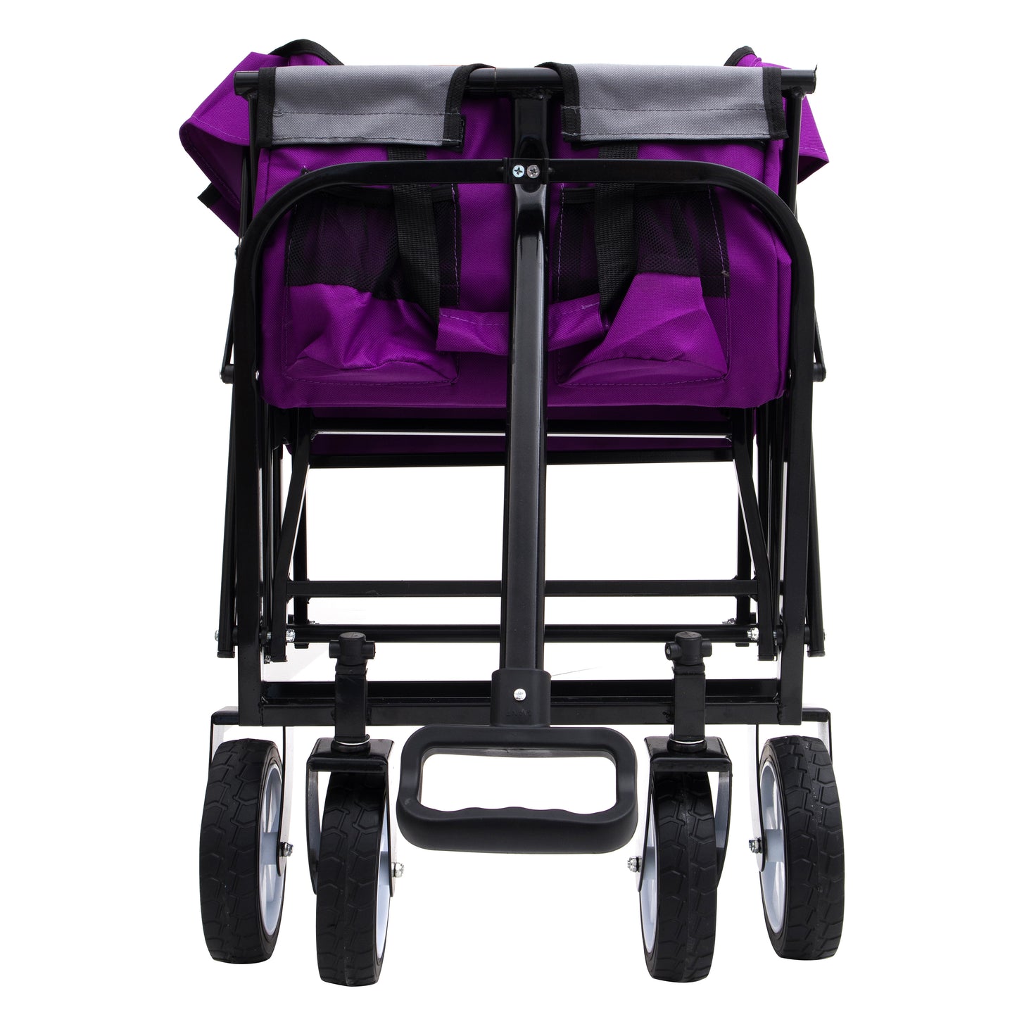 Minimeetall Strap , Collapsible Foldable Wagon Cart with strapping system Beach Wagon , Utility Cart , Utility Wagon Grocery Cart for Camping Shopping Sports Gardeing Fishing Supports 225lbs purple