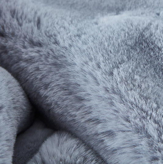 Cassilda Luxury Chinchilla Faux Fur Throw Blanket (50" x 60") - SolidRoot Buy Furniture USA