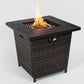 28inch Wicker Square Fire Pit Table - SolidRoot Buy Furniture USA