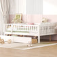 Full Size Daybed Wood Bed with Two Drawers , White - SolidRoot Buy Furniture USA