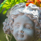 Cement Bust Wall Planter - Indoor Outdoor Home Garden Decor, 8" x 4" x 9" - SolidRoot Buy Furniture USA