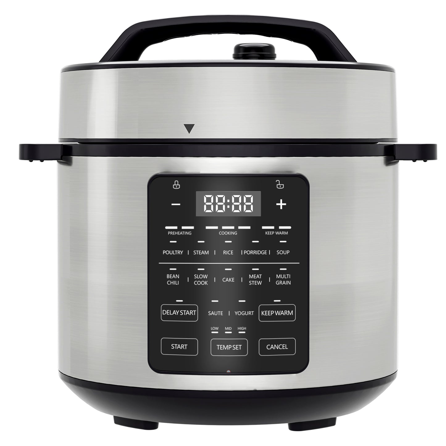 9 in 1 Electric Pressure Cooker 6 Quart, Steamer, Yogurt Maker, Warmer & Sterilizer, Saute, Slow Cooker, Rice Cooker, Egg Cooker, Multi-Functional Smart Pot, Stainless Steel