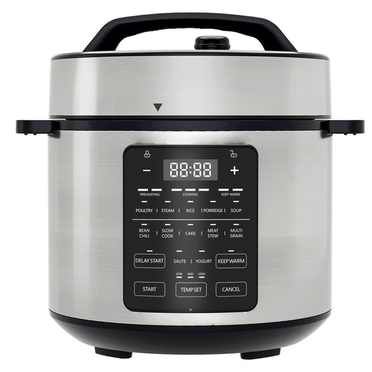 9 in 1 Electric Pressure Cooker 6 Quart, Steamer, Yogurt Maker, Warmer & Sterilizer, Saute, Slow Cooker, Rice Cooker, Egg Cooker, Multi-Functional Smart Pot, Stainless Steel Livingsource