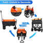 Compact Collapsible Wagon Garden Cart Shopping Cart Outdoor Camping Wagon Utility Cart Livingsource