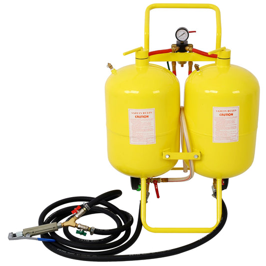 Dual Tank Abrasive Soda Blaster, 2 x 10 Gallon Tanks, 100 lb. Abrasive Capacity SolidRoot Buy Furniture USA