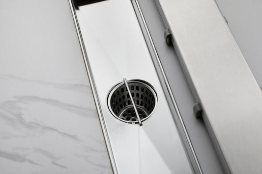 12 Inches Linear Shower Drain with Removable Cover, 304 Stainless Shower Drain  Included Hair Strainer and Leveling Feet - SolidRoot Buy Furniture USA