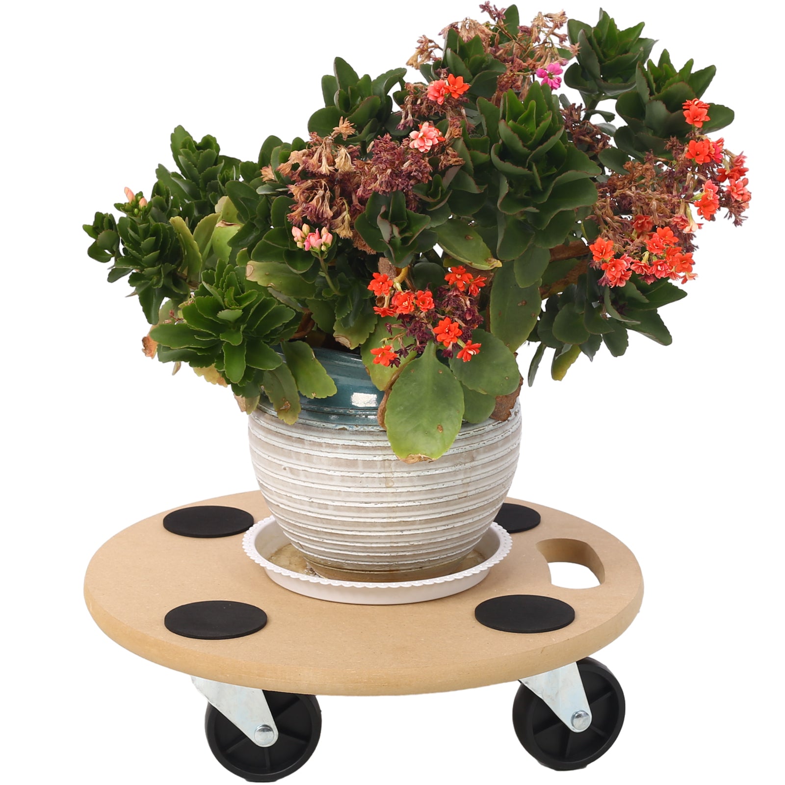 Furniture Moving Dolly, Heavy Duty Wood Rolling Mover with Wheels for Piano Couch Fridge Heavy Items, Securely Holds 500 Lbs (2pcs 15" Round Platform) - SolidRoot Buy Furniture USA