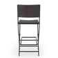 Outdoor Wicker Barstools Faux Rattan Patio Bar Stools Foldable Chair, Multibrown, Set of 2 - SolidRoot Buy Furniture USA
