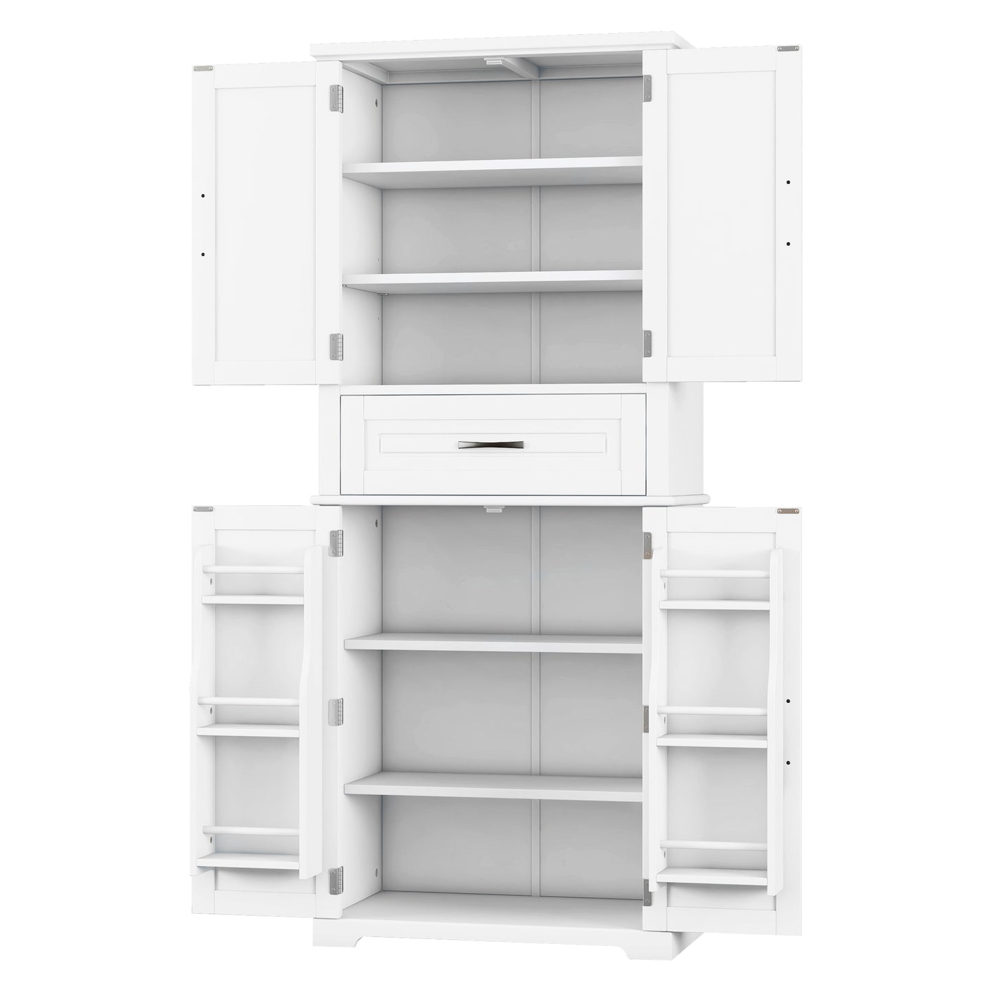 Bathroom Storage Cabinet with Multi-Functional Storage Space, Drawer with Slide Rails, Adjustable Shelf, White