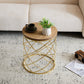 Golden Side table [MDF TOP+ METAL FRAME] Livingsource