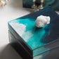 8.5" x 5" x 5" Bethany Aqua Jewelry Box, Stackable Decorative Storage Boxes With Lids - SolidRoot Buy Furniture USA