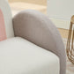 Accent Chair Sofa, Toddler Fabric with Solid Wooden Frame,Rainbow Design Livingsource