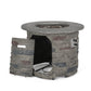 Outdoor 32" Round MgO Propane Fire Pit, Grey Top - 40,000 BTU - SolidRoot Buy Furniture USA
