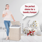 EVG Laundry Hamper With Lid PE Rattan Powder Coating Frame Clothes Hampers with 01 Removable Bags, 100L, Gray Color - SolidRoot Buy Furniture USA