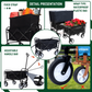 Minimeetall Multi-use Bag Collapsible Foldable Wagon Cart Beach Wagon Heavy Duty Utility Cart Utility Wagon Grocery Cart for for Camping ,3pcs  plastic Liner bag /Cover ,black Livingsource