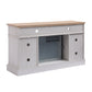 58" Fireplace TV Stand, Entertainment Center with 23" Electric Fireplace, TV Table for TVs up to 70 Inch, Media Console Cabinet with Storage and Glass Doors for Living Room Livingsource
