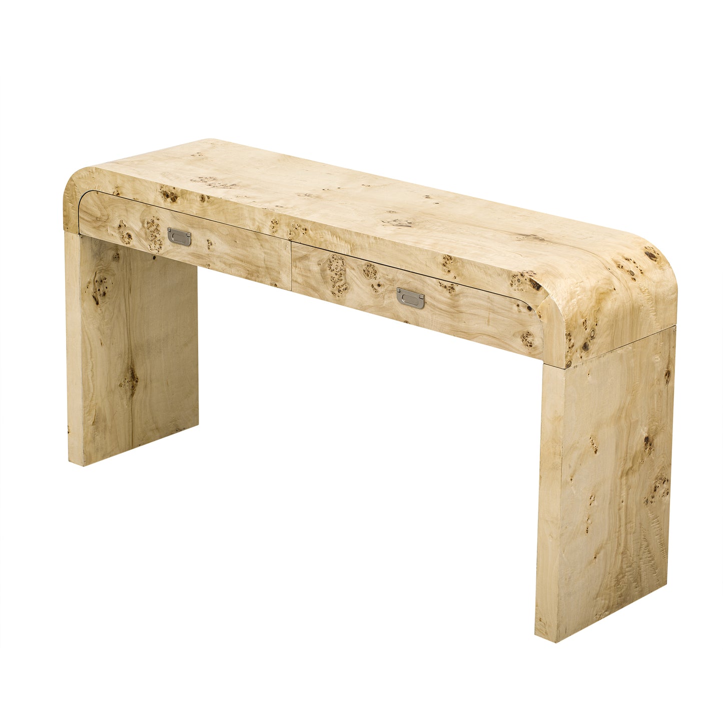 U_STYLE Modern Entryway Table with Burl Wood Veneer,Suitable for Entryway, Hallway, Living Room, Foyer, Corridor