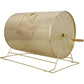 Raffle Drum,Holds 10000 Tickets or 300 Ping Pong Balls, Metal Lottery Spinning Drawing with Wooden Turning Handle, 14.8 x Ø21.26 inch Brass Plated Raffle Ticket Spinning Cage, for Bingo Ballot Livingsource