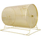 Raffle Drum,Holds 10000 Tickets or 300 Ping Pong Balls, Metal Lottery Spinning Drawing with Wooden Turning Handle, 14.8 x Ø21.26 inch Brass Plated Raffle Ticket Spinning Cage, for Bingo Ballot Livingsource
