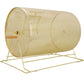 Raffle Drum,Holds 10000 Tickets or 300 Ping Pong Balls, Metal Lottery Spinning Drawing with Wooden Turning Handle, 14.8 x Ø21.26 inch Brass Plated Raffle Ticket Spinning Cage, for Bingo Ballot Livingsource