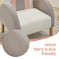 Accent Chair Sofa, Toddler Fabric with Solid Wooden Frame,Rainbow Design Livingsource