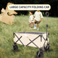 Folding Wagon, Heavy Duty Utility Beach Wagon Cart for Sand with Big Wheels, Adjustable Handle&Drink Holders for Shopping, Camping,Garden and Outdoor Livingsource