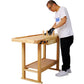 55-Inch Wood Workbench - Wooden Workbench for Garage Workshop and Home,with Bar Clamps Set 12 inch x 3inch Throat,Pack of 4 Livingsource