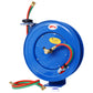 Welding Hose Reel Retractable 1/4 Inch x 50Foot Twin Oxygen Acetylene Rubber Hoses STD Duty Max 200PSI Heavy Duty Industrial Single Arm Construction Livingsource
