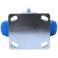2PCS 8IN CASTER FLAT FREE WHEEL rigrid-Caster Wheel, Steel Hub with Ball Bearings, 5/8-Inch Bore Centered Axle -Blue Livingsource