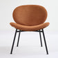 Mid-Century Modern Shell Chair Single Side Chair Tripod,Orange fabric Lounge Chair in Walnut Finish Comfortable Backrest,Orange color,SW1871OG Livingsource