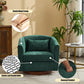 Swivel Accent Chair for Living Room, Sofa Chairs with Wood Base Side,  Comfy Swivel Accent Chair with Wide Upholstered, for Living Room Livingsource
