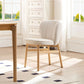 1 PC Wooden Frame Upholstered Shell Dining Chair,Modern Armless Chairs Comfor Kitchen Chairs for Living Room,Restaurant Livingsource