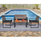 4-Piece Patio Furniture Set Outdoor Balcony Porch Garden Backyard Lawn Furniture Acacia Wood Table Top, Morden Black and Light Brown - SolidRoot Buy Furniture USA