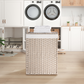 EVG Laundry Hamper With Lid PE Rattan Powder Coating Frame Clothes Hampers with 01 Removable Bags, 100L, Gray Color - SolidRoot Buy Furniture USA