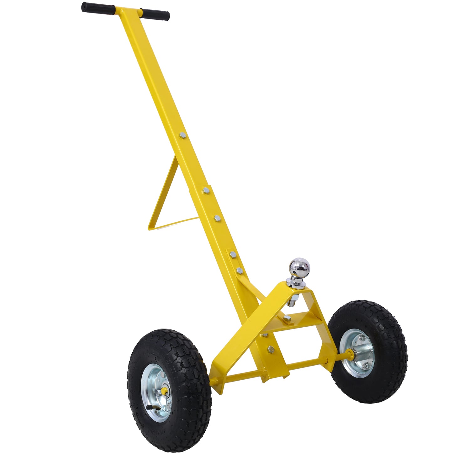 Trailer Dolly with Pneumatic Tires - 600 Lb. Maximum Capacity,Yellow color