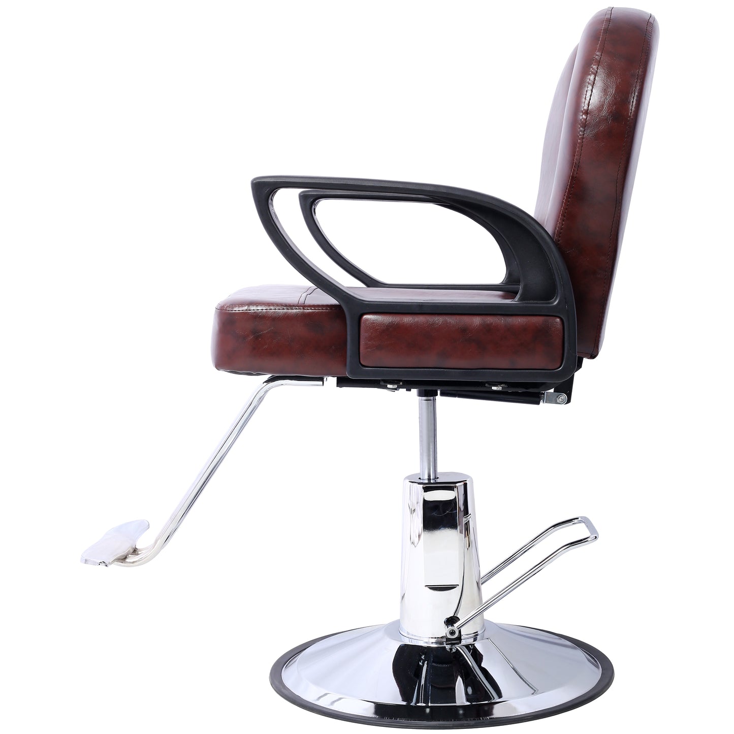 Hair Stylist All Purpose Barber Chair for Barbershop Salon Chair,Heavy Duty Hydraulic Barber Chair Spa Furniture Shampoo Reclining Extra Wider Seat Beauty Hair Salon Equipment ,brown