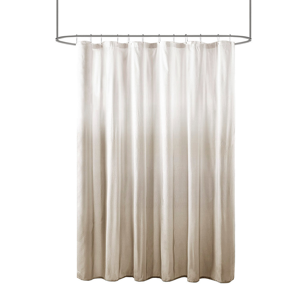 Ombre Printed Seersucker Shower Curtain