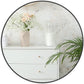 Black 24 Inch Metal Round Bathroom Mirror Livingsource