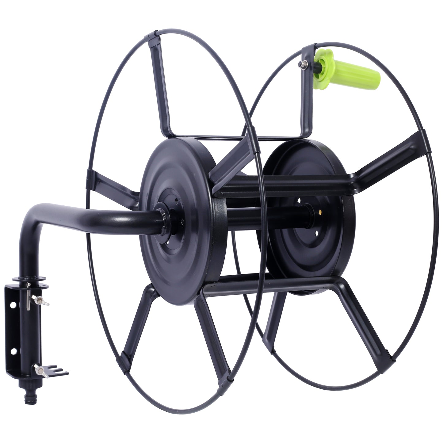 Swivel Hose Reel Wall Mount - 180 Degree Pivot Hose Hanger - Great for Garden Storage - Hose Holder Wall Mount for Garden Hose - Heavy Duty Steel Hose Hanger for Hose Reels