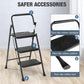 3 Non-slip step ladder, quick folding steel ladder Sturdy metal supported household tools for home/office work at altitude, portable step tools Livingsource