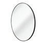 Black 24 Inch Metal Round Bathroom Mirror Livingsource