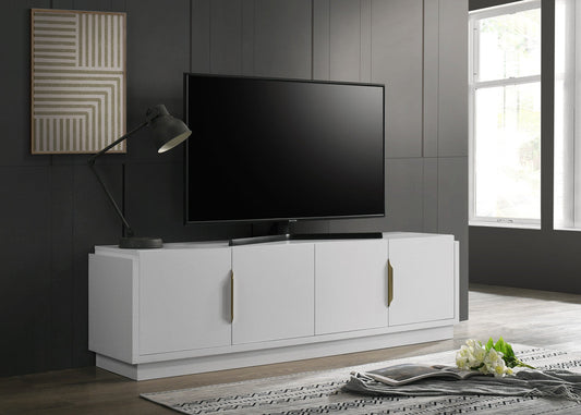 Palmer 70'W White 4-Door TV Stand SolidRoot Buy Furniture USA