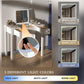 Chic White Vanity Table with LED Lights, Flip-Top Mirror and 2 Drawers, Jewelry Storage for Women Dressing Livingsource