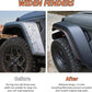 Front & Rear Fenders Compatible with 2020-2024 Jeep Wrangler Gladiator JT Mojave & Rubicon, Off-Road Wheel Fender Liner Set 4 Pcs(Only Fit High Clearance Fender Flares) Livingsource
