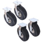 4PCS 10IN CASTER pneumatic tire(2PCS SWIVEL+2PCS RIGID), Caster Wheel, Swivel Plate, Steel Hub with Ball Bearings, 5/8-Inch Bore Centered Axle -black Livingsource